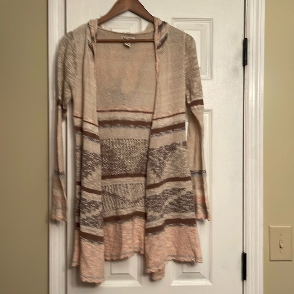 Mudd striped cardigan Anthropologie bohme medium sweater